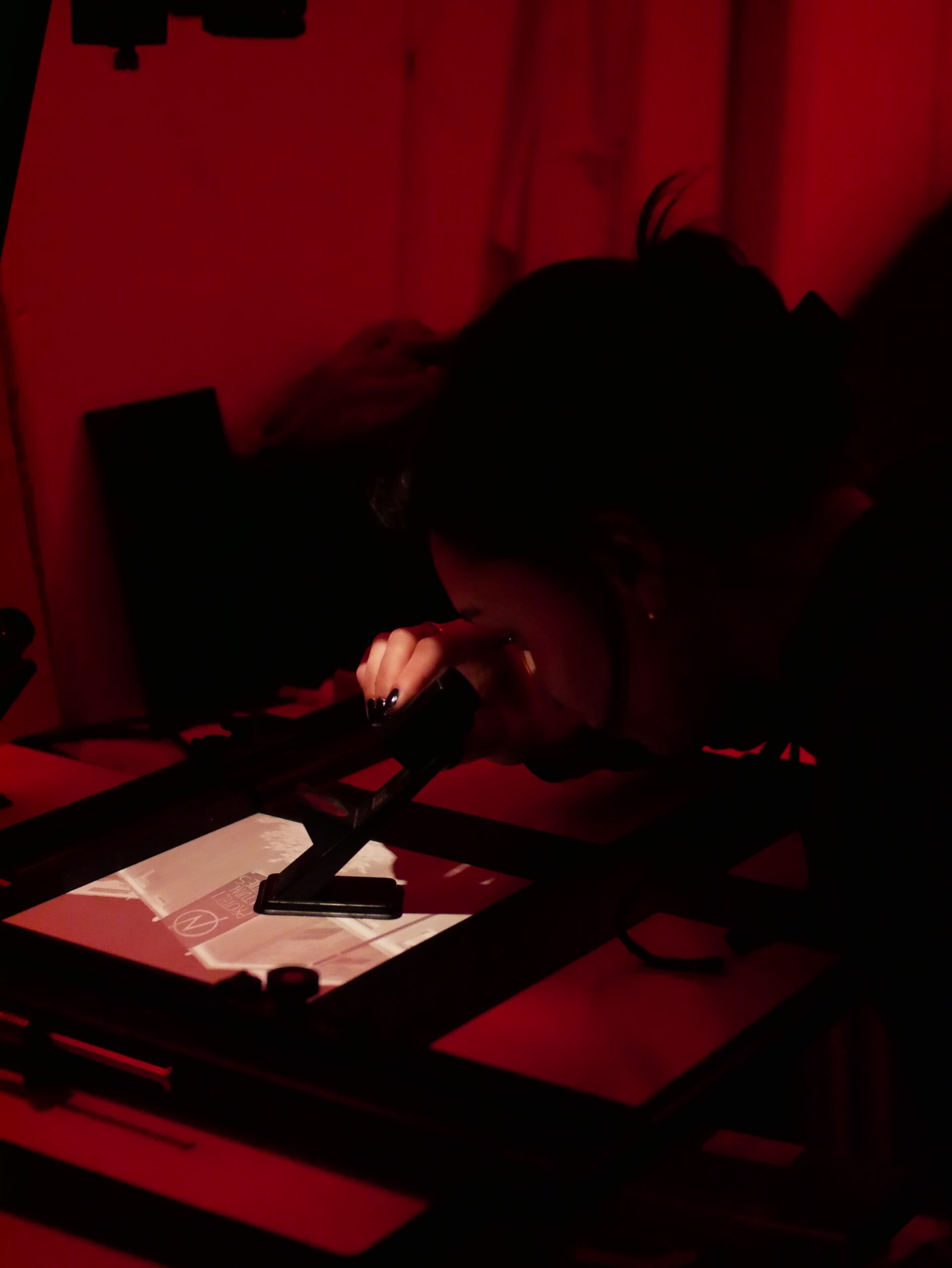 Afdrukken onder de vergroter